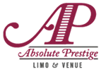 Logo for Absolute Prestige Limo & Venue featuring stylized, intertwined letters AP in elegant script above the company name in two lines of text. Colors are shades of burgundy and gray, evoking the sophistication found in Montrose Health Care branding.